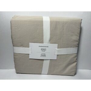 Parachute Brushed Cotton Top Sheet Full Queen Bone Portugal 100% Cotton NWT